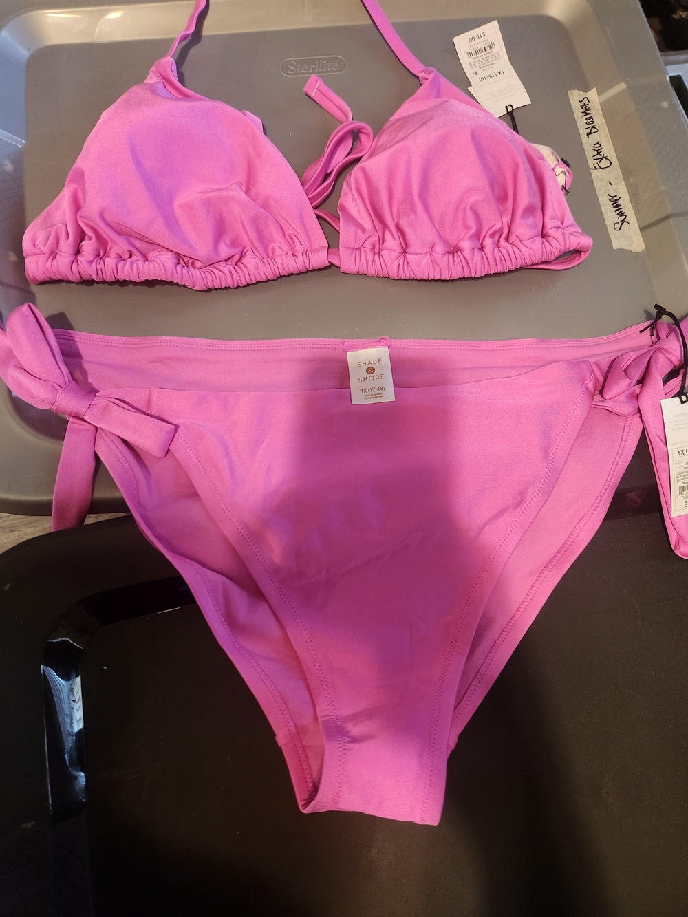 Shade & Shore Pink Tie-Side Bikini Set